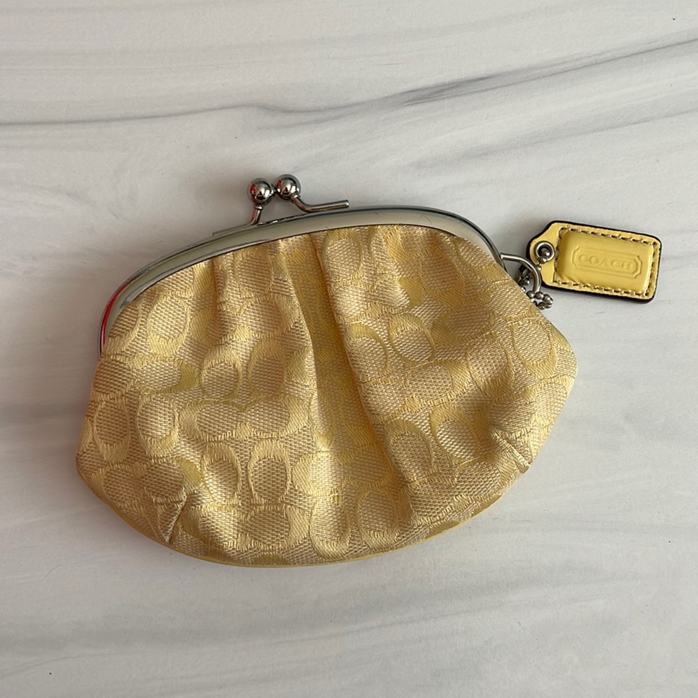 Yellow Coach coin purse